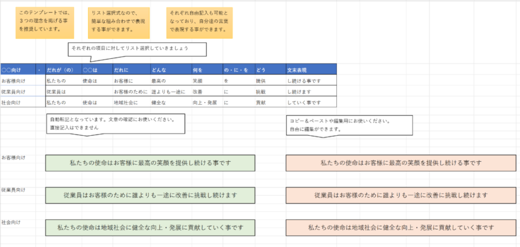 G.F.Consulting経営理念テンプレート