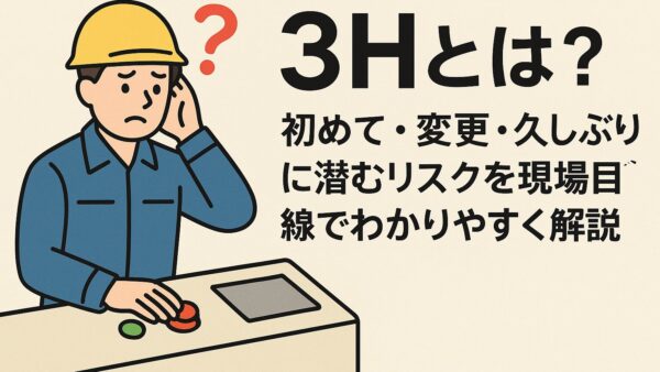 3Hとは？初めて・変更・久しぶりに潜むリスクを現場目線でわかりやすく解説