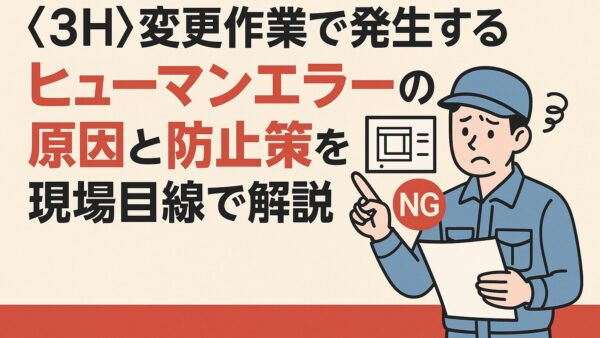 〈3H〉変更作業で発生するヒューマンエラーの原因と防止策を現場目線で解説