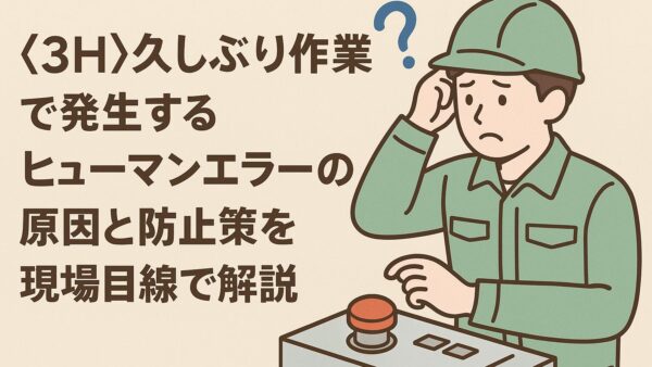 〈3H〉久しぶり作業で起きやすいヒューマンエラーの原因と防止策を現場目線で解説