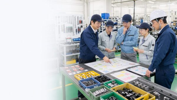 2S研修と現場確認で改善計画を作成する製造業チーム