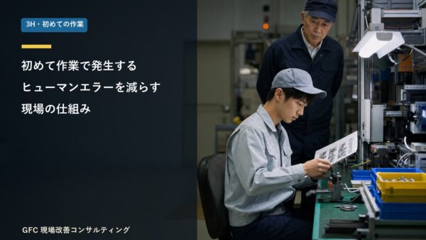 〈3H〉初めて作業で発生するヒューマンエラーを減らす現場の仕組み