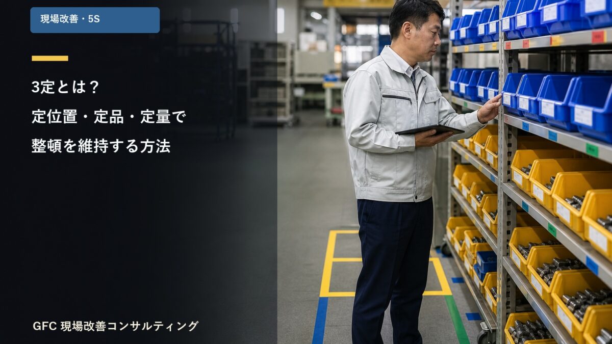 定位置と定量を確認する製造現場の部品棚