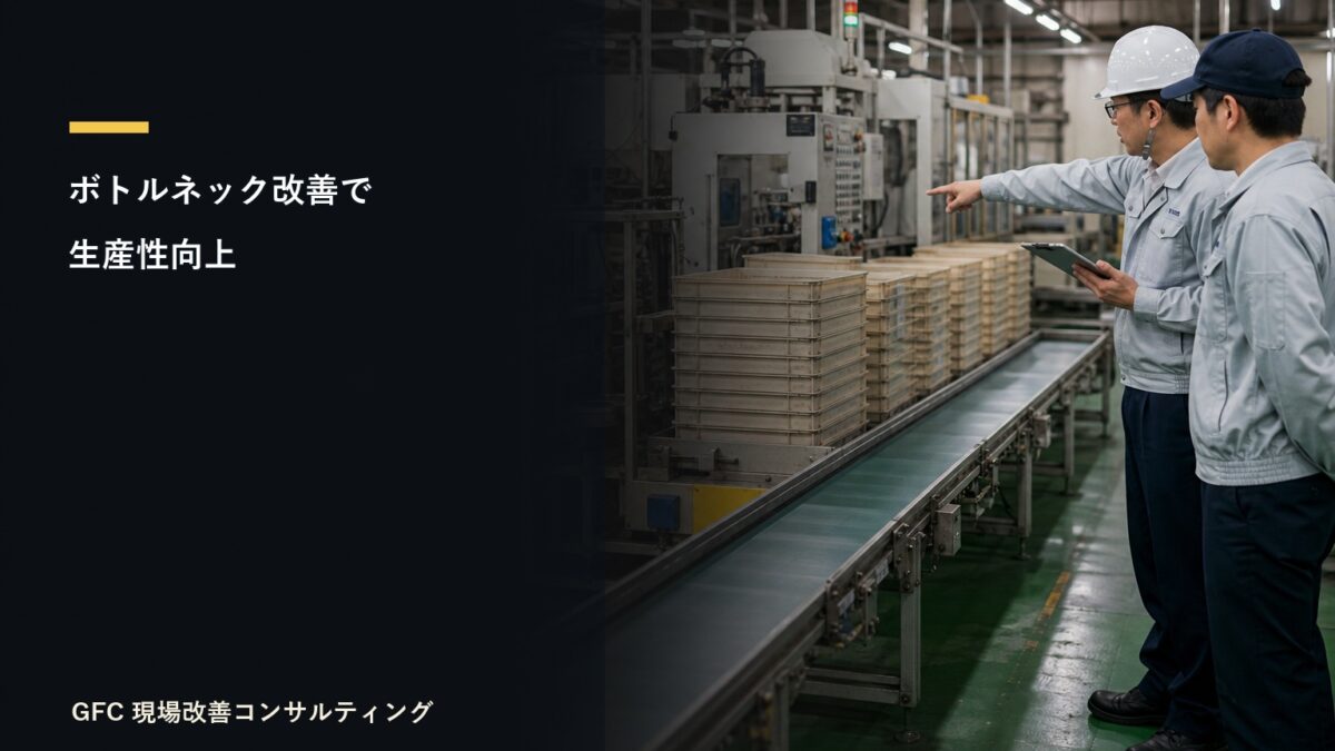 仕掛品の滞留を確認する製造現場の管理者