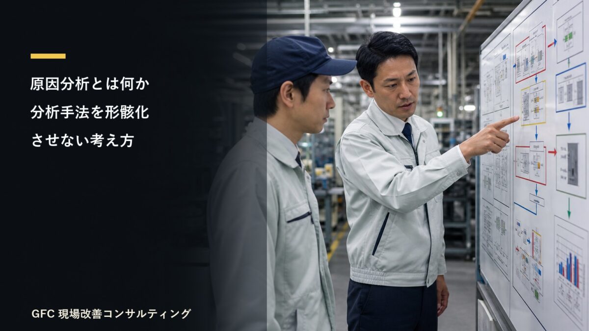 原因と対策の関係を整理する製造現場の管理者