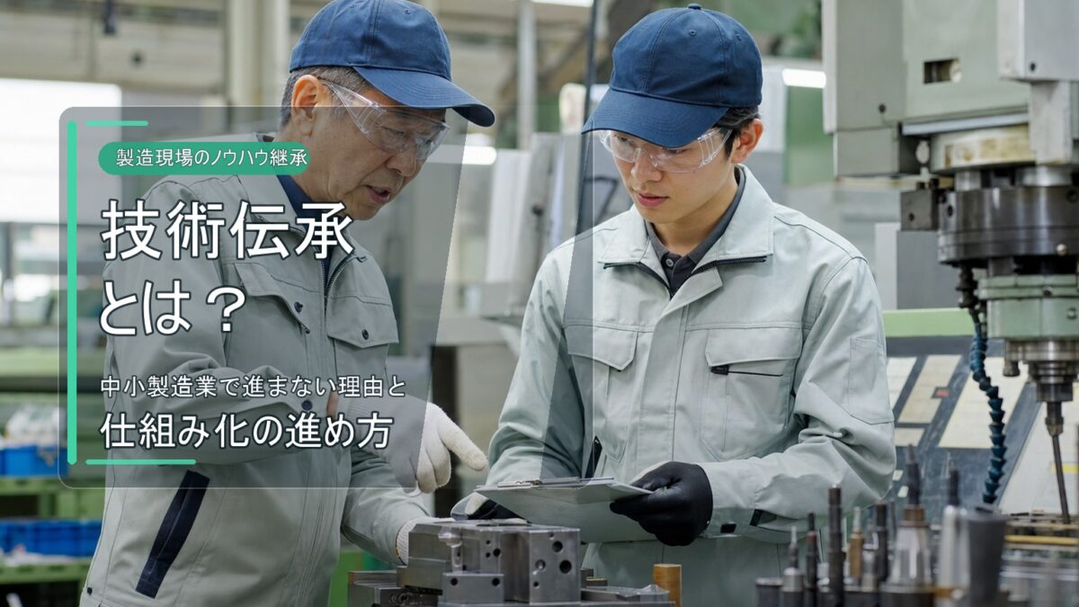 技術伝承とは?中小製造業で進まない理由と仕組み化の進め方