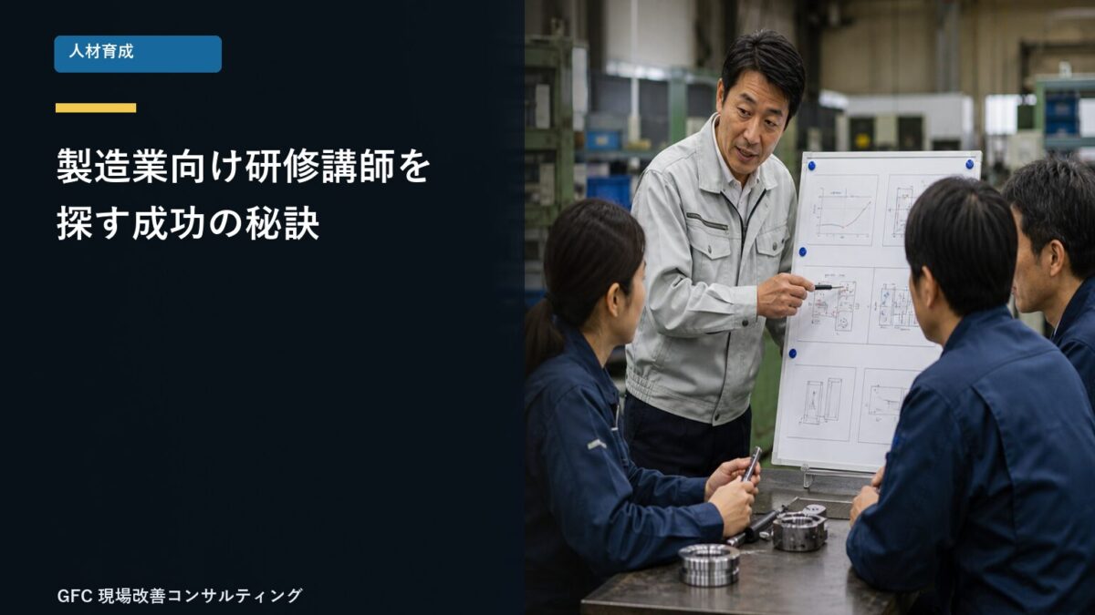 製造業向け研修講師が現場チームへ指導する様子