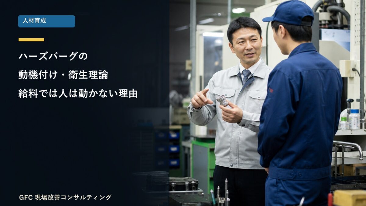 作業者と職場環境について対話する製造現場の管理職