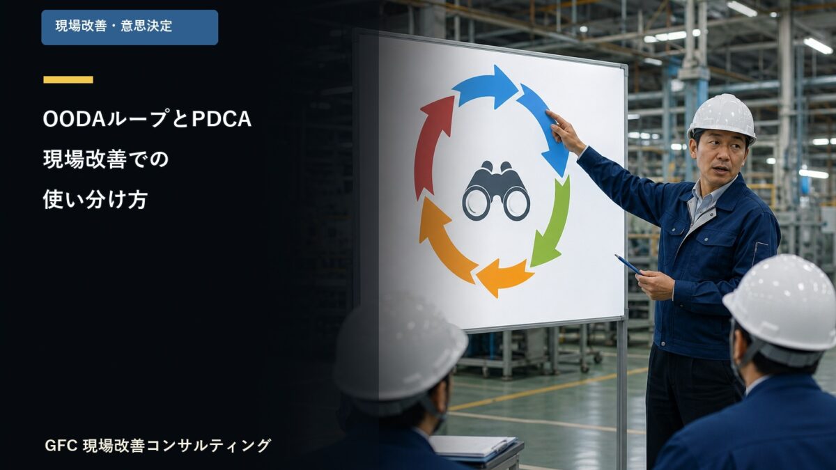 意思決定の循環を確認する製造現場の管理者
