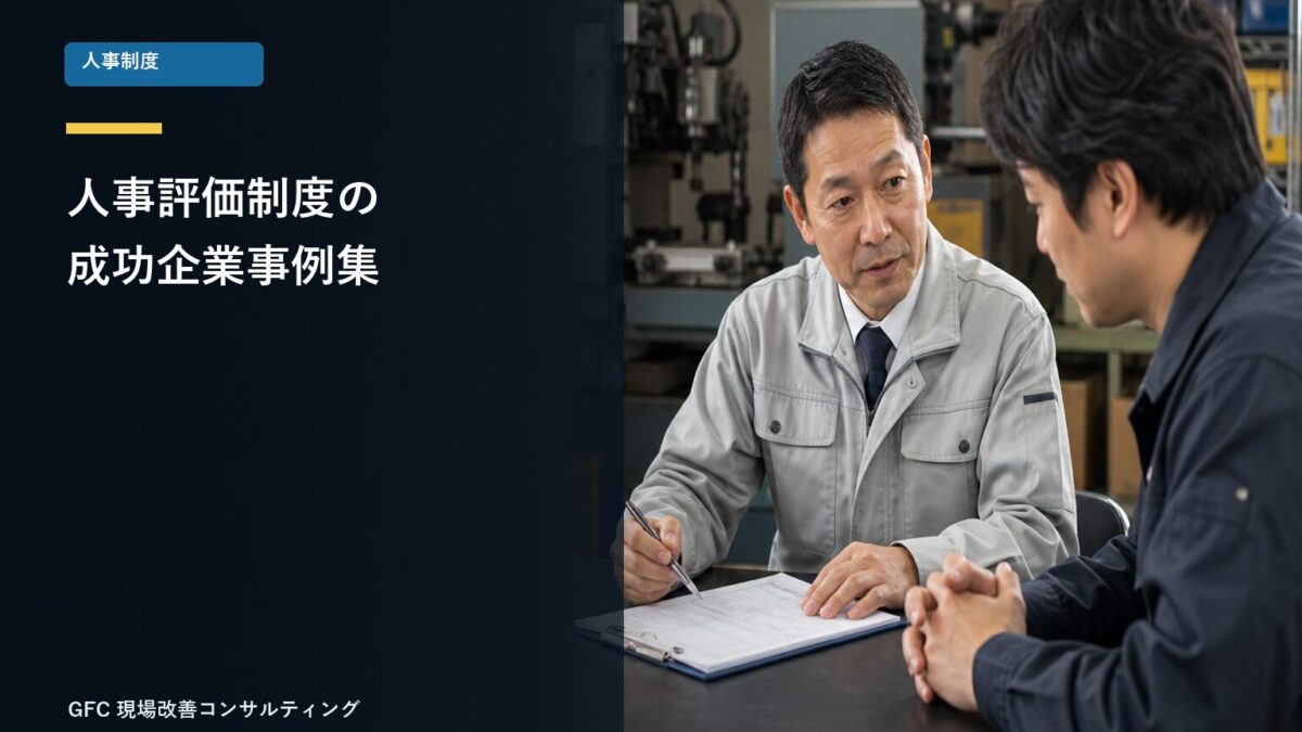 人事評価制度の面談を行う製造現場