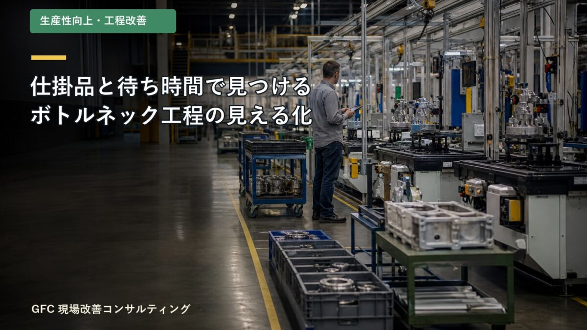 仕掛品と待ち時間で見つけるボトルネック工程|現場の流れを見える化する方法