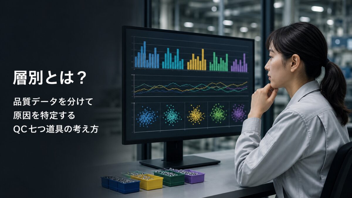 分類した品質データを分析画面で確認する製造現場の品質担当者