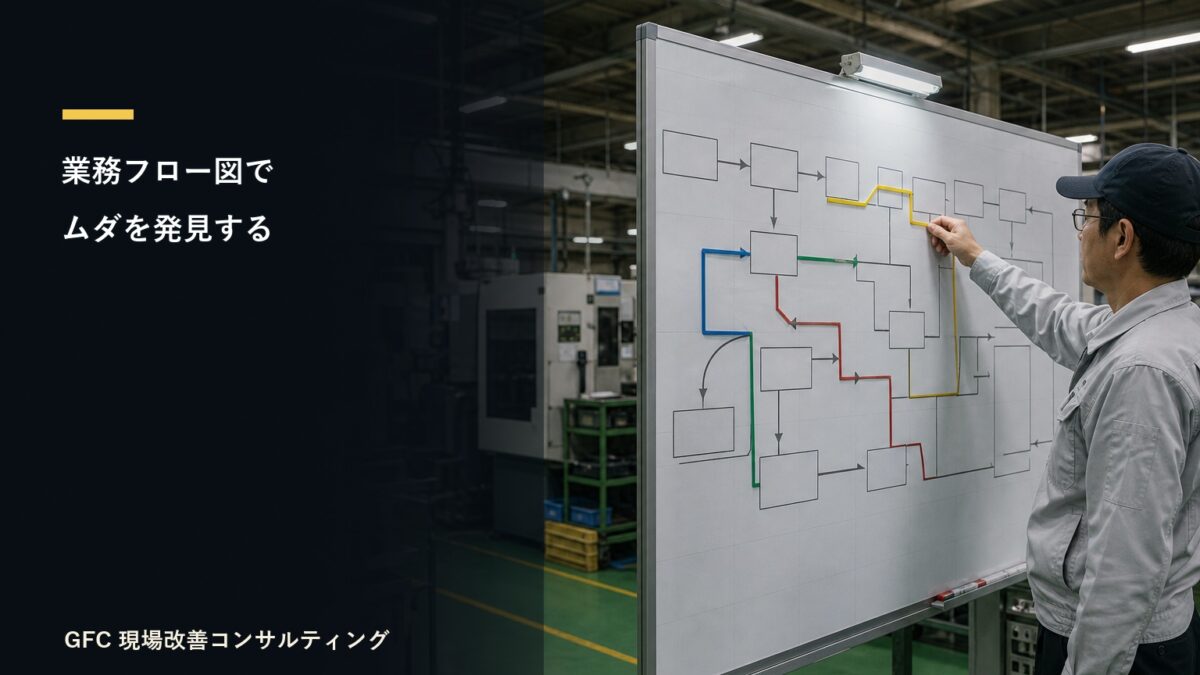 業務フローを整理する製造現場の管理者