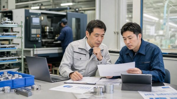 AI活用に向けて製造現場の記録と改善テーマを確認する管理者